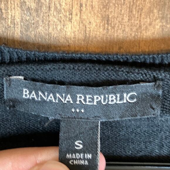 Banana Republic Womens Sweater Black Cardigan V Neck Button Down Small - Picture 6 of 12